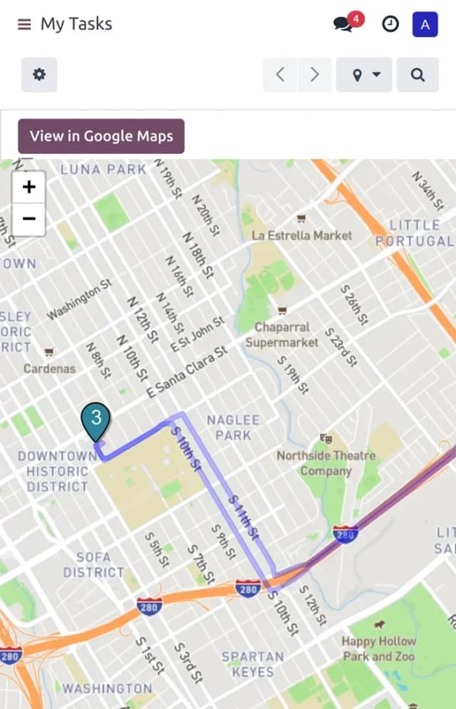 Navigate to location map