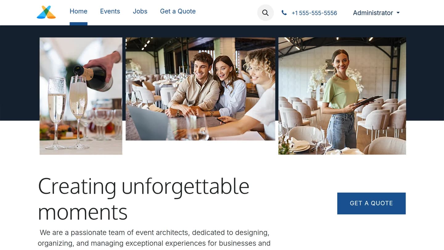 Event Management Website Builder