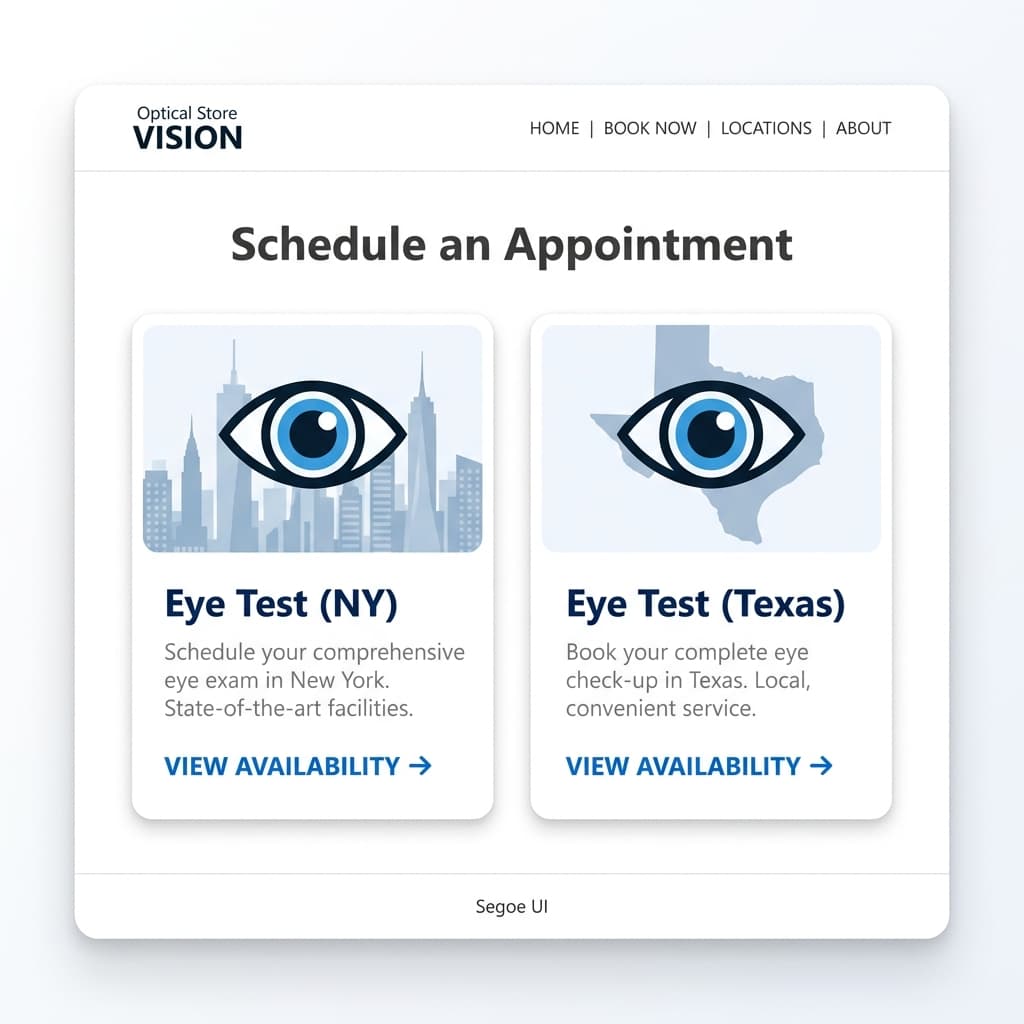Schedule an Appointment interface