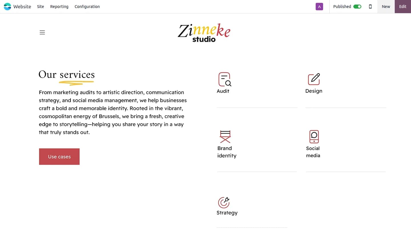 Marketing Website Desktop