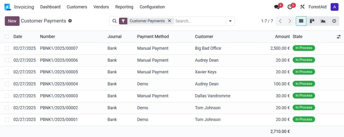 Donation Invoicing preview