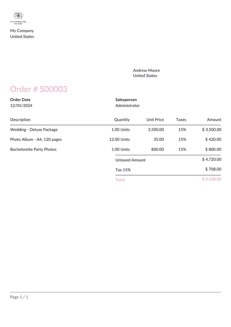 Quotation layout 4