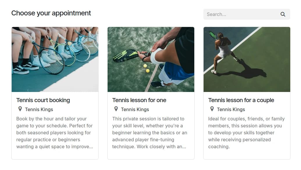 Sports Club Appointments Dashboard