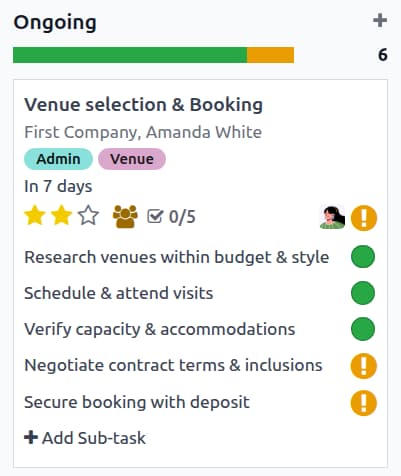 Odoo Project Card