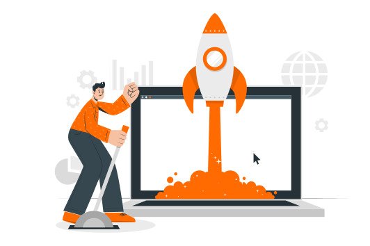 Rocket Launch Illustration